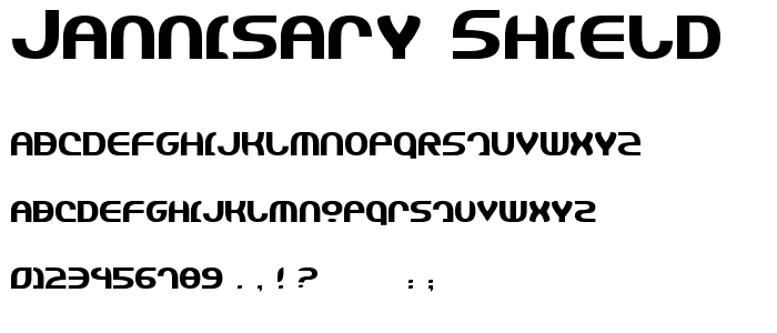 Jannisary Shield font